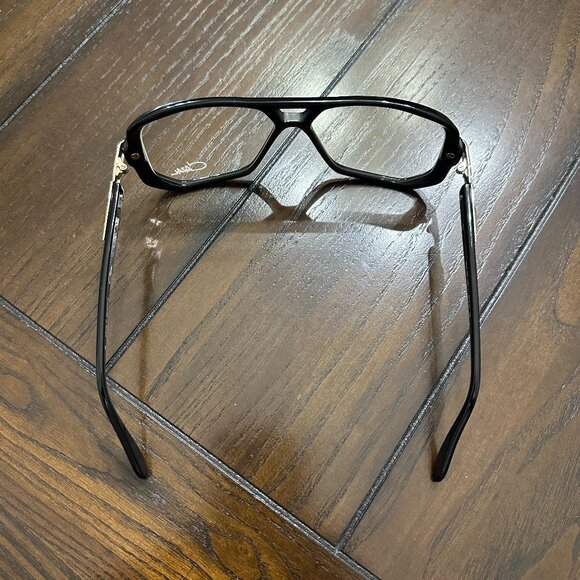 NEW Cazal Sunglasses 627 Black Gold Clear Lenses - Picture 7 of 9